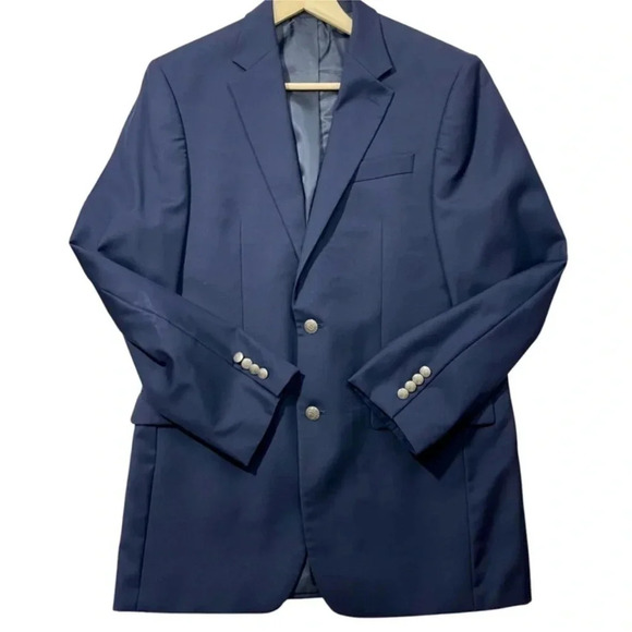 Lauren Ralph Lauren Men's Classic Navy Wool Blazer - Picture 1 of 4